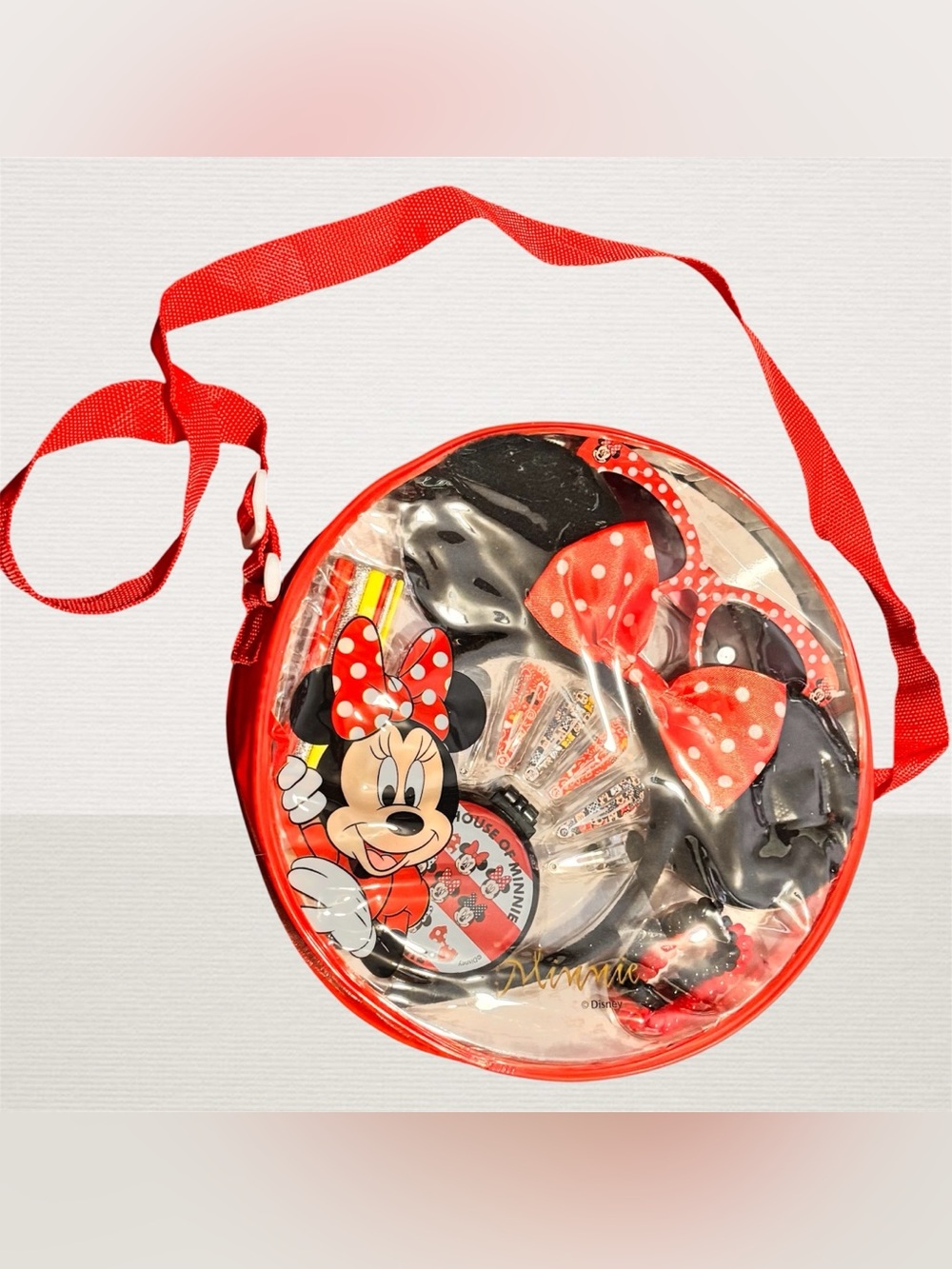 Disney Minnie Mouse Hair Accessories Set in Transparent Purse